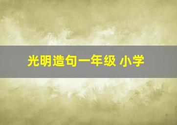 光明造句一年级 小学